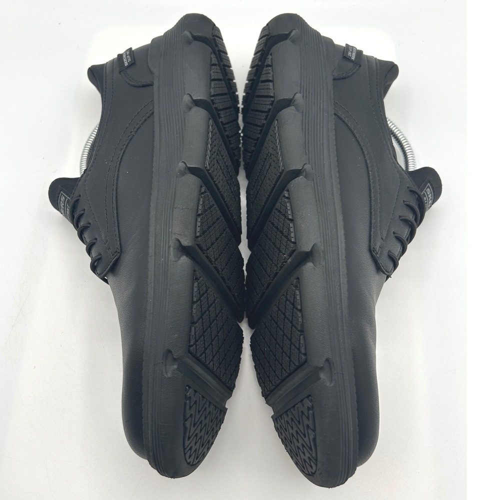 Skechers Slip-ins Shoes, Black Lea./Syn. Oxford, Men's 10.5, Slip Resistant - Picture 5 of 14